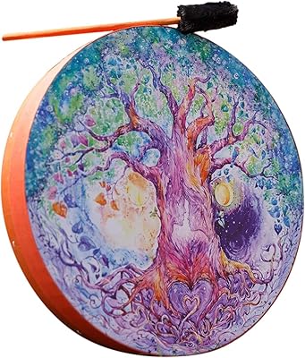 Shaman love tree tambour chaman fait à la main de méditation pour adultes