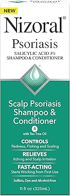 Shampooing et revitalisant 2 en 1 nizoral contre le psoriasis, 11 fl oz