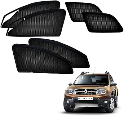 Pare-soleil de voiture cozdeco pour renault duster (lot de 4 pièces, noir)