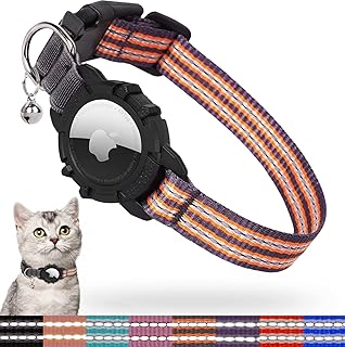 Collier pour chat fair airtag collier intégré avec support apple réfléchissant