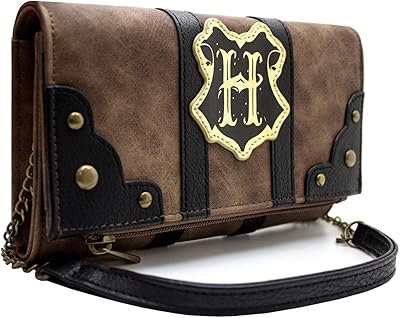 Porte-monnaie et pochette pour cartes hp mischief managed wizard, marron, taille unique, pochette