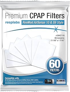 Filtres cpap pour machines resmed airsense 10s9 aircurve (60 pièces)