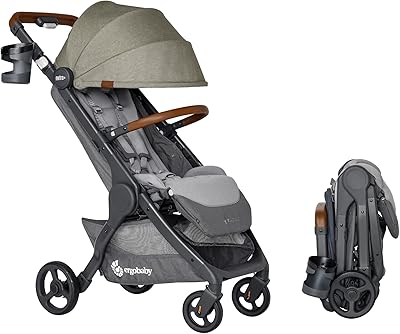 Poussette compacte ergobaby metro+ deluxe, poussette parapluie légère se replie pour le rangement