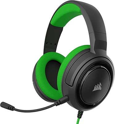 Casque de jeu stéréo filaire corsair avec microphone conçu pour ordinateur et mobile
