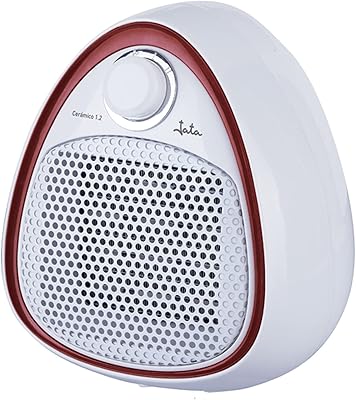 Chauffage céramique gata tc73 silencieux 1200 watts blanc avec détails rouges