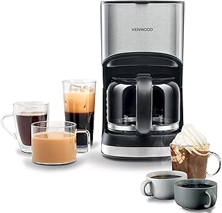 Cafetière kenwood, jusqu'à 12 tasses de café filtre et americano, 900 watts, arrêt