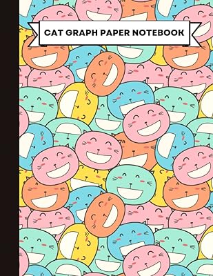 Cahier en papier millimétré chat : chats qui rient kawaii un carnet