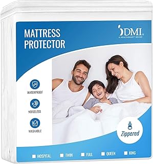 Protège-matelas imperméable dme, hypoallergénique, housse zippée, double