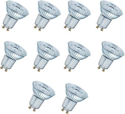 Lampe osram led eco par16 gu10 36 degrés 7,5 watt, blanc très chaud