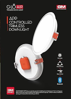 Plafonnier led intelligent gm g-loair 16 w design circulaire avec télécommande