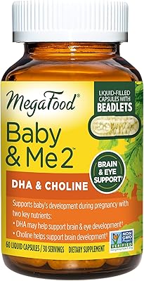 Gélules prénatales megafood, baby & me dha et choline, 60 gélules