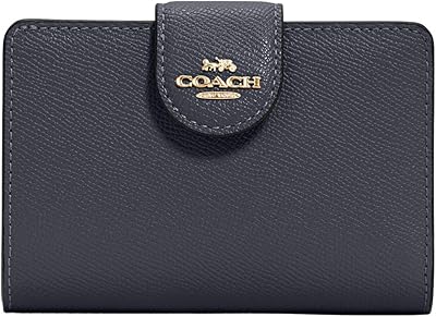 Portefeuille moyen zippé en toile pour femme, noir, portefeuille zippé d'angle en cuir