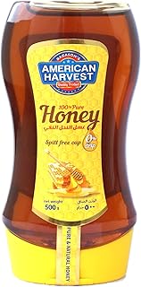 Miel d'abeille naturel pur d'american harvest en flacon souple inversé, 500 g