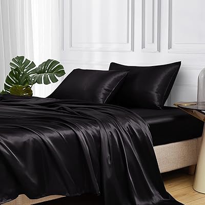 Parure de lit en satin 3 pièces parure king size draps