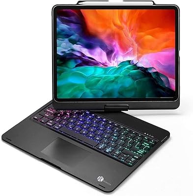 Étui avec clavier bluetooth sans fil rétroéclairé 7 couleurs remson avec pavé tactile pour apple ipad pro 12.9 2018/ipad pro 12.9 2020, clavier anglais/arabe. La nouvelle ère du shopping sénégalais commence avec Diaytar