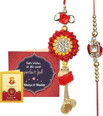 Ensemble rakhi pour frère et bhabhi | bhai bhaiya avec cadeau