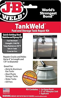 Outils de réparation de réservoir de carburant en métal j-b weld 2110, gris