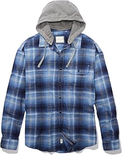 Chemise à capuche en flanelle ultra douce pour homme