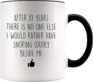 Tasse du 10e anniversaire de conceptions uniques, 11 oz, tasse à café amusante