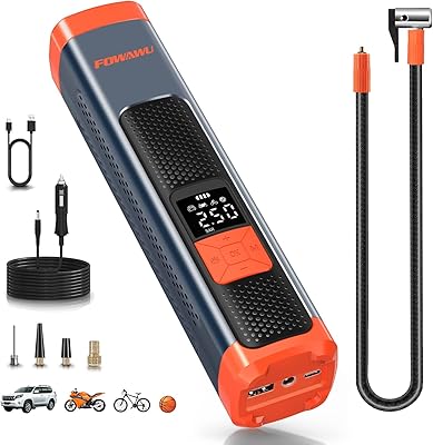 Fawow 6000mah 150 psi pompe à air électrique portable avec lumière led/dc 12v