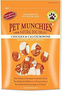 Gâteries naturelles pour chiens pet munchies au poulet et os de calcium
