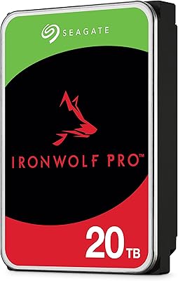 Seagate ironwolf pro, 20 to, disque dur interne nas d'entreprise – cmr 3,5
