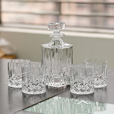 Ensemble de carafe à vin jt glass 5 pièces comprenant 4 verres à