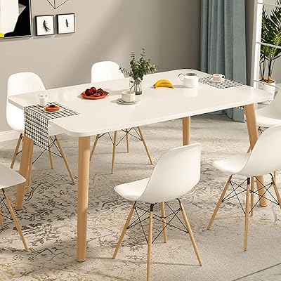 Table à manger rectangulaire moderne eames table simple et en bois pour salon-bureau-salle