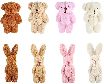 10 pièces de mini ours en peluche articulés, 10 couleurs. Diaytar : Faites des achats intelligents en quelques clics