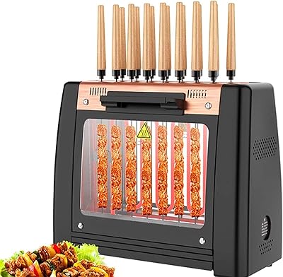 Gril électrique vertical 1200 w, sans fumée, rotation à 360 degrés, nettoyage automatique