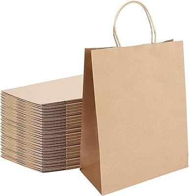 Grands sacs cadeaux en papier avec poignées marron 25 d'épicerie kraft choix parfait