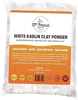 Poudre d'argile de kaolin blanche biologique | tailles 1 à 5 lbs |