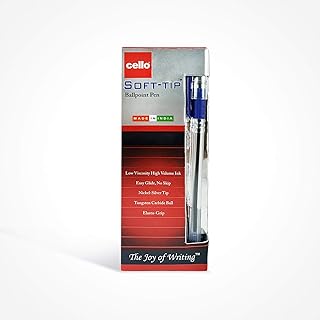 Stylo à bille violoncelle pointe fine 0,7 mm, paquet de 12, bleu