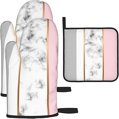Ensemble de 3 gants de cuisine bibiba élégants résistants à la chaleur antidérapants
