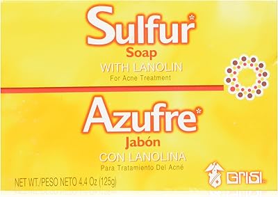 Paquet de 2 savons au soufre avec lanoline pour le traitement de l'acné