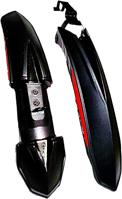 Garde-boue de vélo madhav pour cycle de 16 pouces, combinaison noir-rouge, élégant, plastique