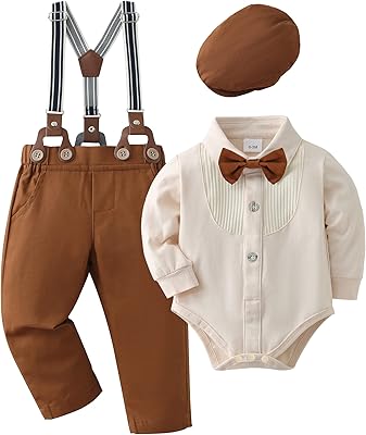 Vêtements pour bébé garçon barboteuse de mariage + pantalon à