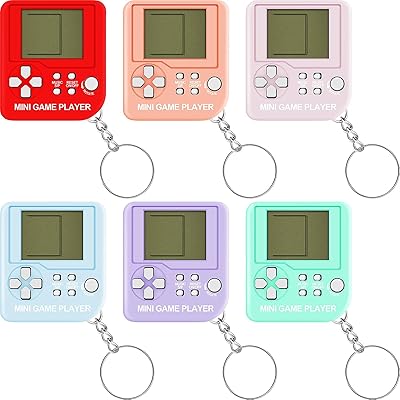 Porte-clés bloc de jeu vidéo castowave 6 pièces mini jouet en pour cadeaux