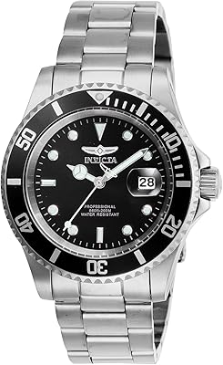 Montre à quartz invicta pro diver pour hommes avec bracelet en acier inoxydable