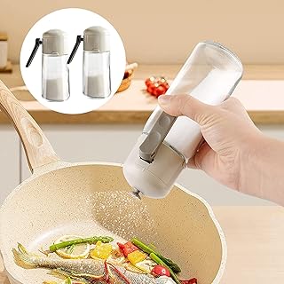 2 salières et poivrières, pot à épices en verre, pot à épices