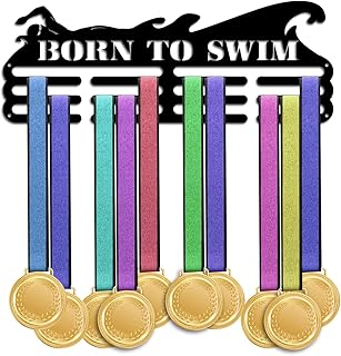 Pandahall porte-médaille présentoir prix de natation cintre à ruban 3 lignes