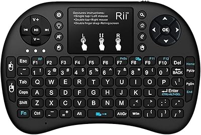 Mini clavier de divertissement sans fil rii i8 24 ghz avec pavé tactile
