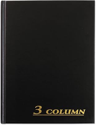 Livre d'arithmétique adams arb8003m, 3 colonnes, couverture noire, 80 pages, 7 x 9