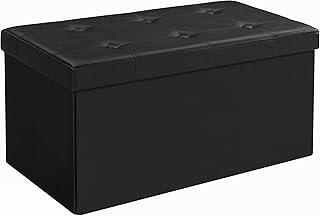 Repose-pieds ottoman pliable songmix avec récipient de 80 l siège souple capacité