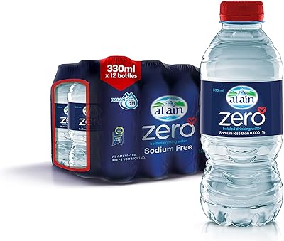 Bouteille d'eau al ain zero, 12 pièces/330 ml