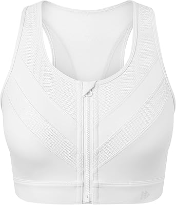 Soutien-gorge de sport à fermeture éclair sur le devant pour soutenir les grosses