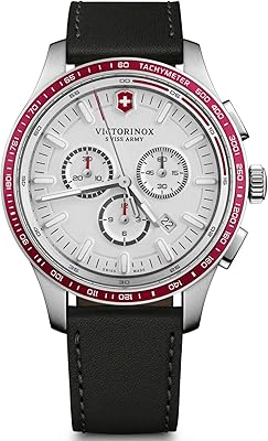 Montre à quartz suisse pour homme victorinox, affichage analogique et bracelet en cuir