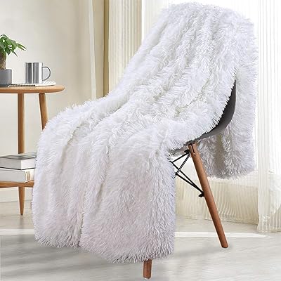 Couverture à poils longs super douce jonovo + couverture confortable en polaire sherpa