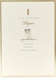 Carte de vœux britannique pour 1er anniversaire de mariage pour lui/elle/ami - beau