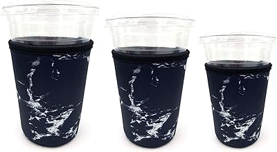 Paquet de 3 manchons à café glacé réutilisables wanti couvercle de tasse isolé